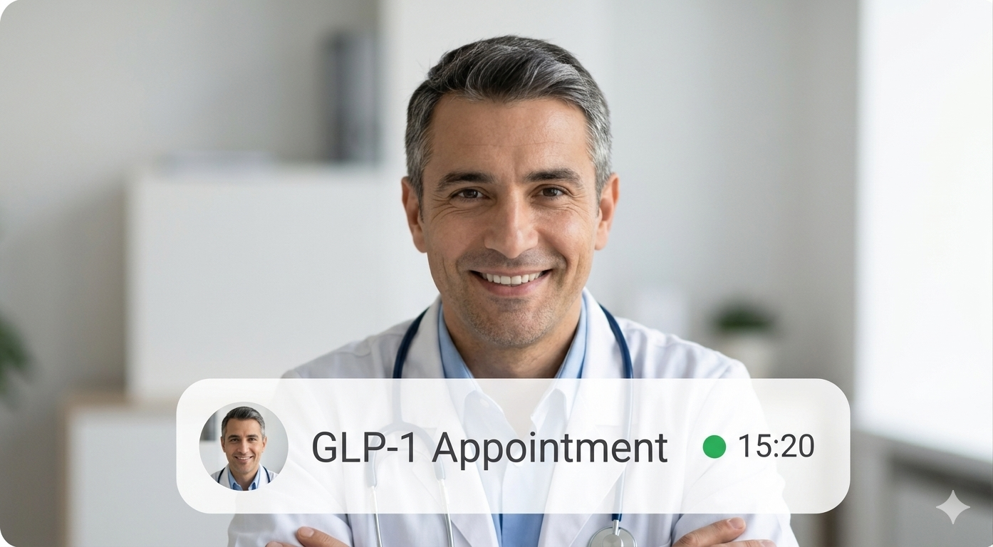 GLP-1 clinician on video visit